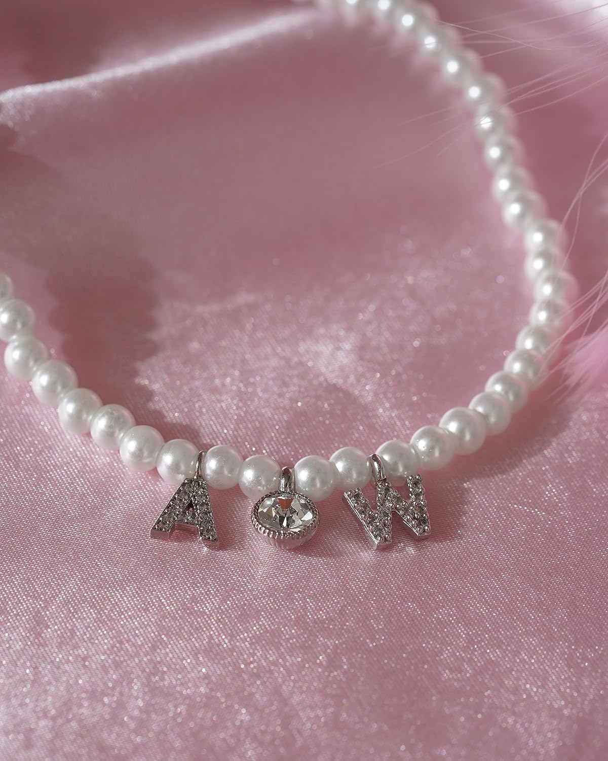 A&W beaded Necklace, LDR Necklace, AW Necklace, Lana Del Rey Merch AW Choker gift for fans (Gold)