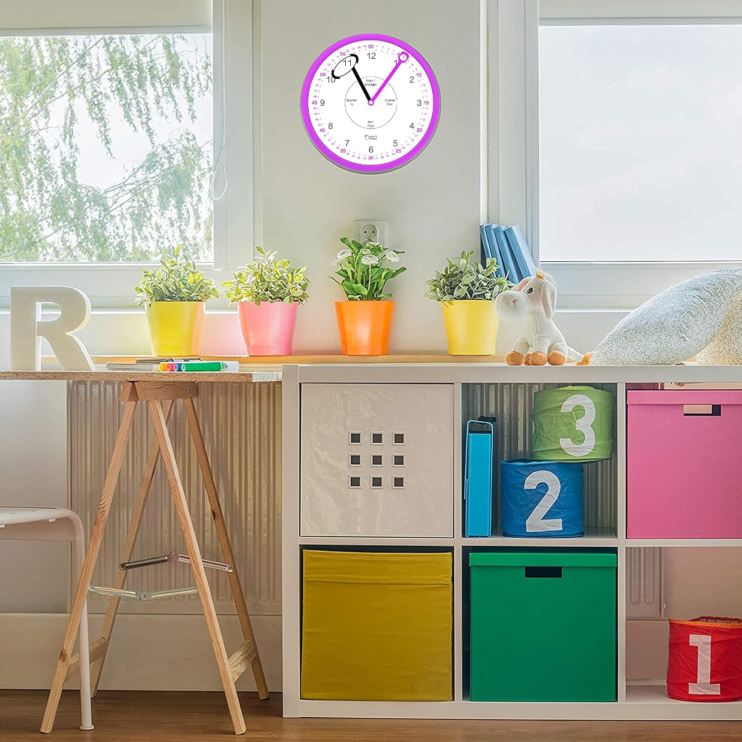 Teacher’s Choice Reloj de pared educativo