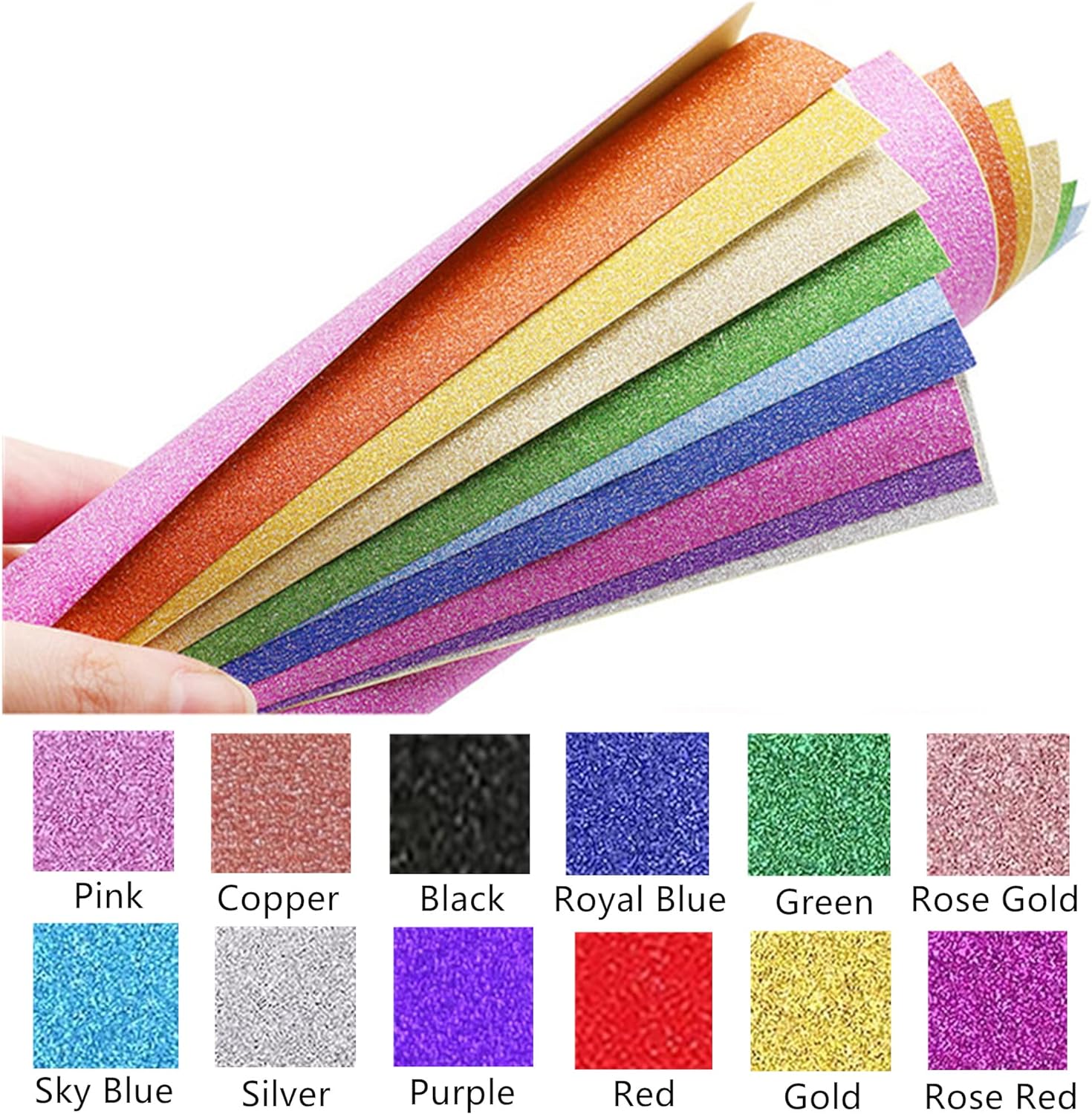 20 hojas de cartulina con purpurina morada, papel brillante A4 de 8.82 ozm para hacer tarjetas, invitaciones, manualidades de papel, decoración de