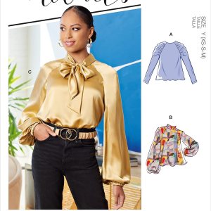 McCall’s M8147ZZP – Kit de patrones de costura para blusa de manga raglán para señoritas, código de diseño M8147, tallas L-XXL McCall’s M8147ZZP – Kit de patrones de costura para blusa de manga raglán para señoritas, código de diseño M8147, tallas L-XXL