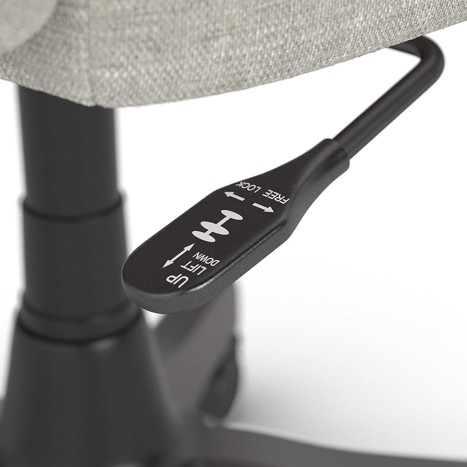 Bush Furniture Key West – Silla de oficina con respaldo medio, tela gris claro