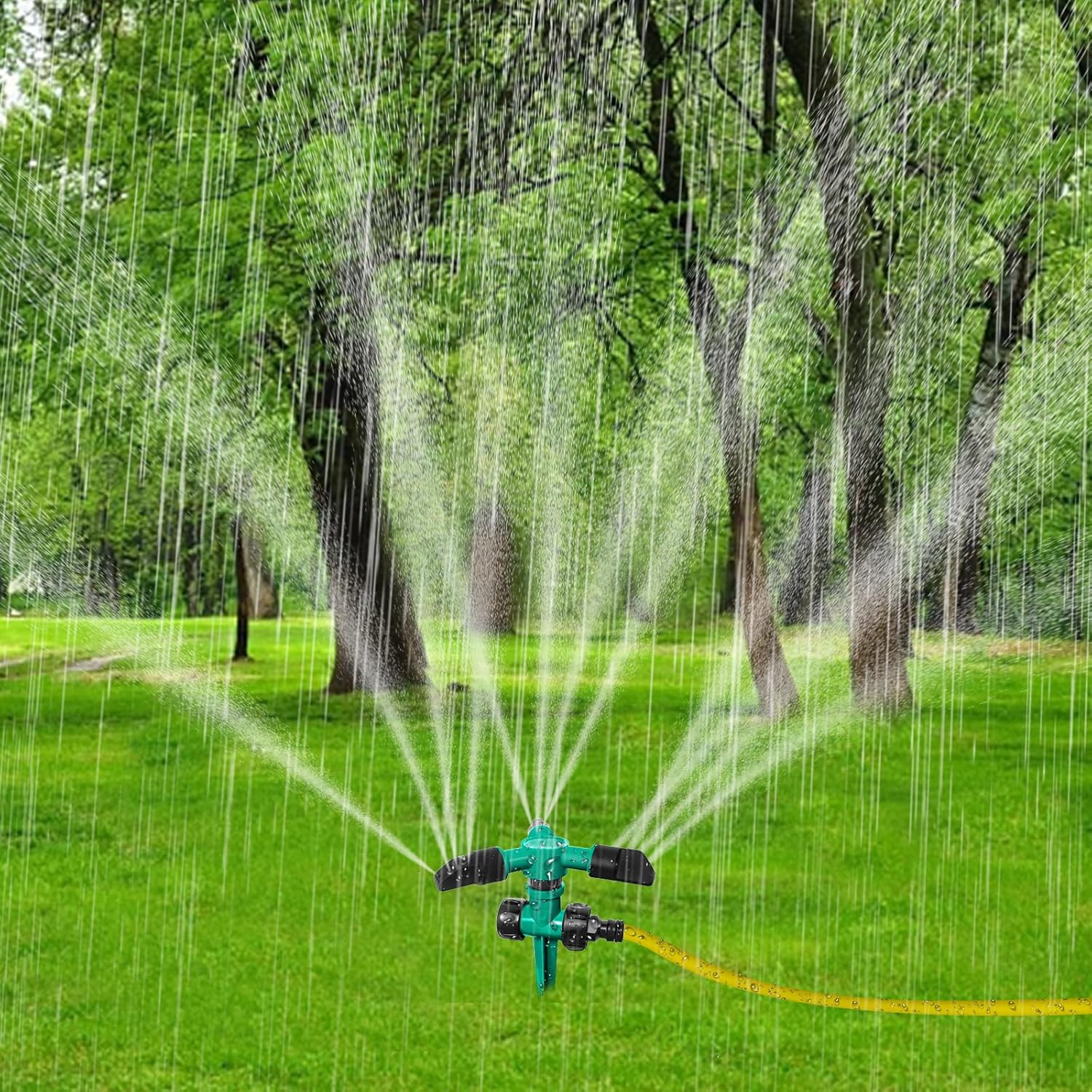 Rociadores de césped para patio, rociador de jardín ajustable de rotación de 360 grados, rociadores automáticos de agua para jardín para patio