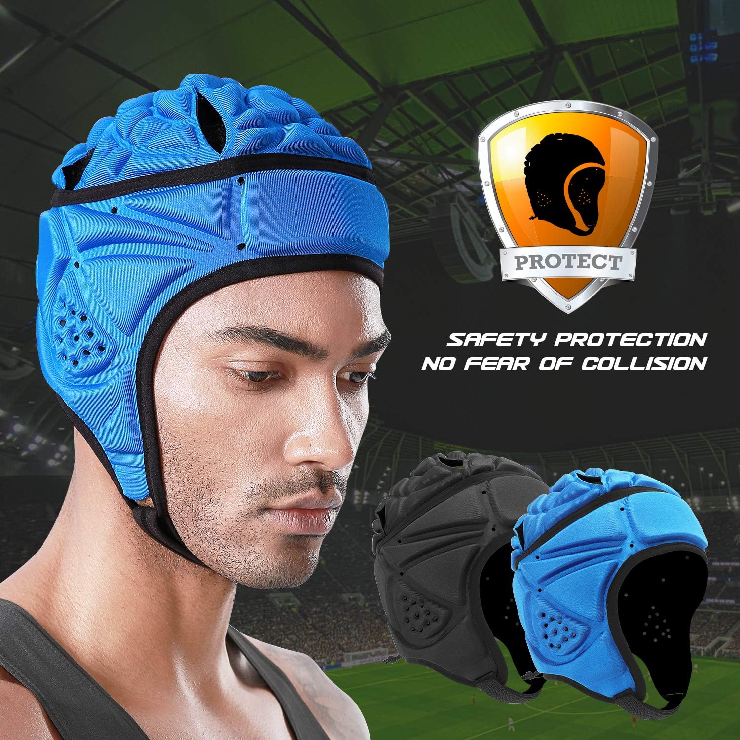 Casco suave de varios colores, bandera de fútbol y rugby, casco Scrum, casco de carcasa suave, casco de fútbol, necesidades especiales, protección