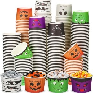 300 tazas desechables de 8 onzas para refrigerios de Halloween, cuencos de postre, tazas de calabaza, vasos de papel de esqueleto, tazas de helado 300 tazas desechables de 8 onzas para refrigerios de Halloween, cuencos de postre, tazas de calabaza, vasos de papel de esqueleto, tazas de helado