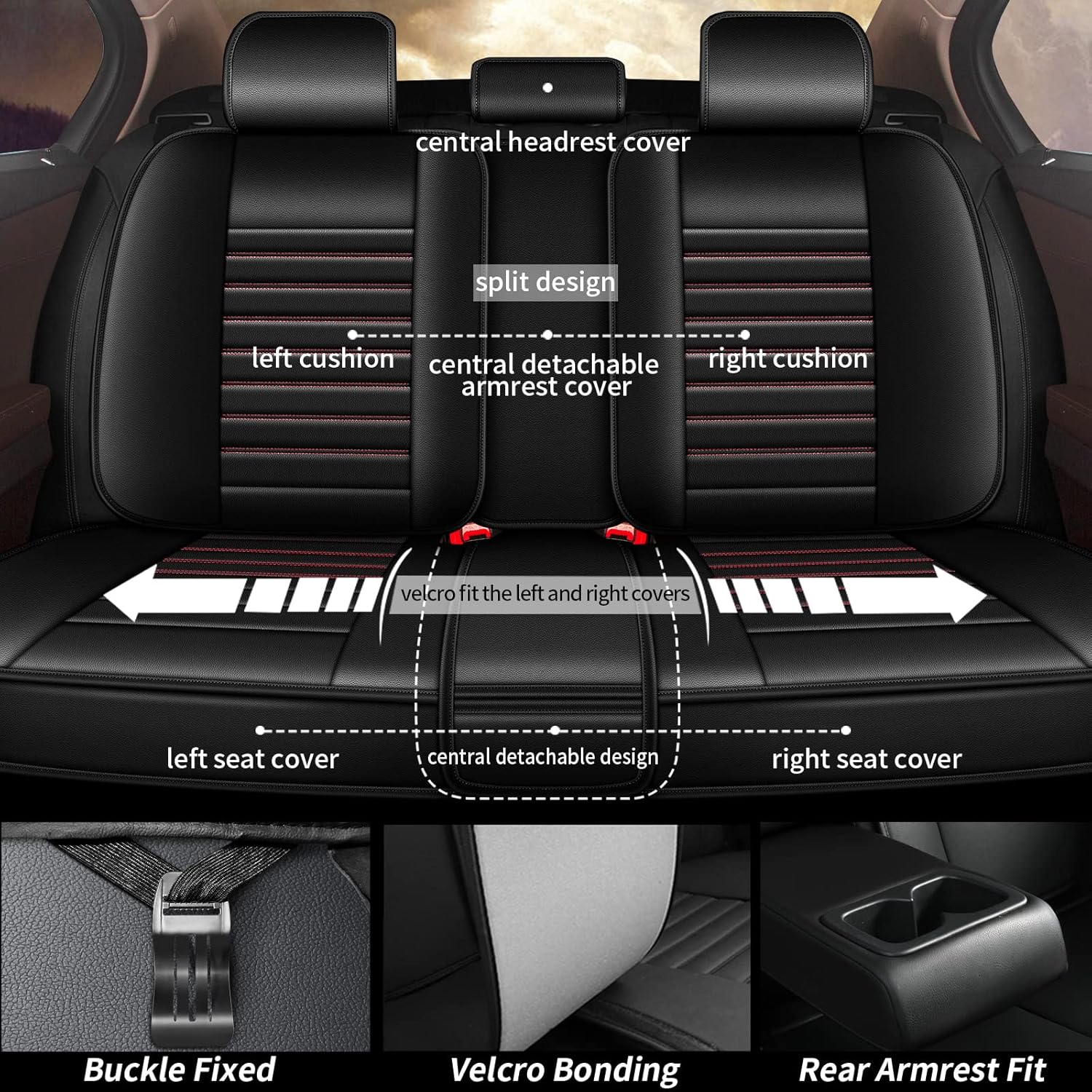 Fundas de asiento para Chevrolet Trailblazer 2021-2024, juego completo de 5 asientos, impermeables, de piel sintética, protector de cojín compatible