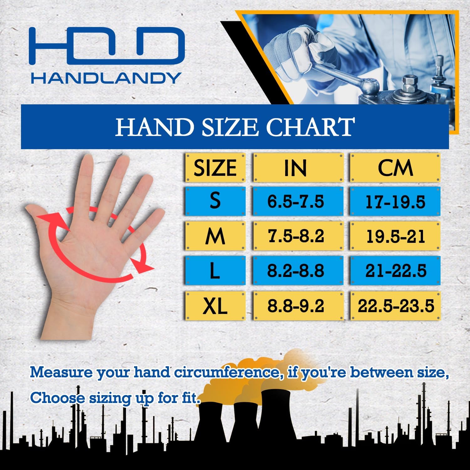 HANDLANDY – Guantes de trabajo para hombre aptas para pantalla táctil, guantes para mecánico flexibles y transpirables, con nudillos y palma