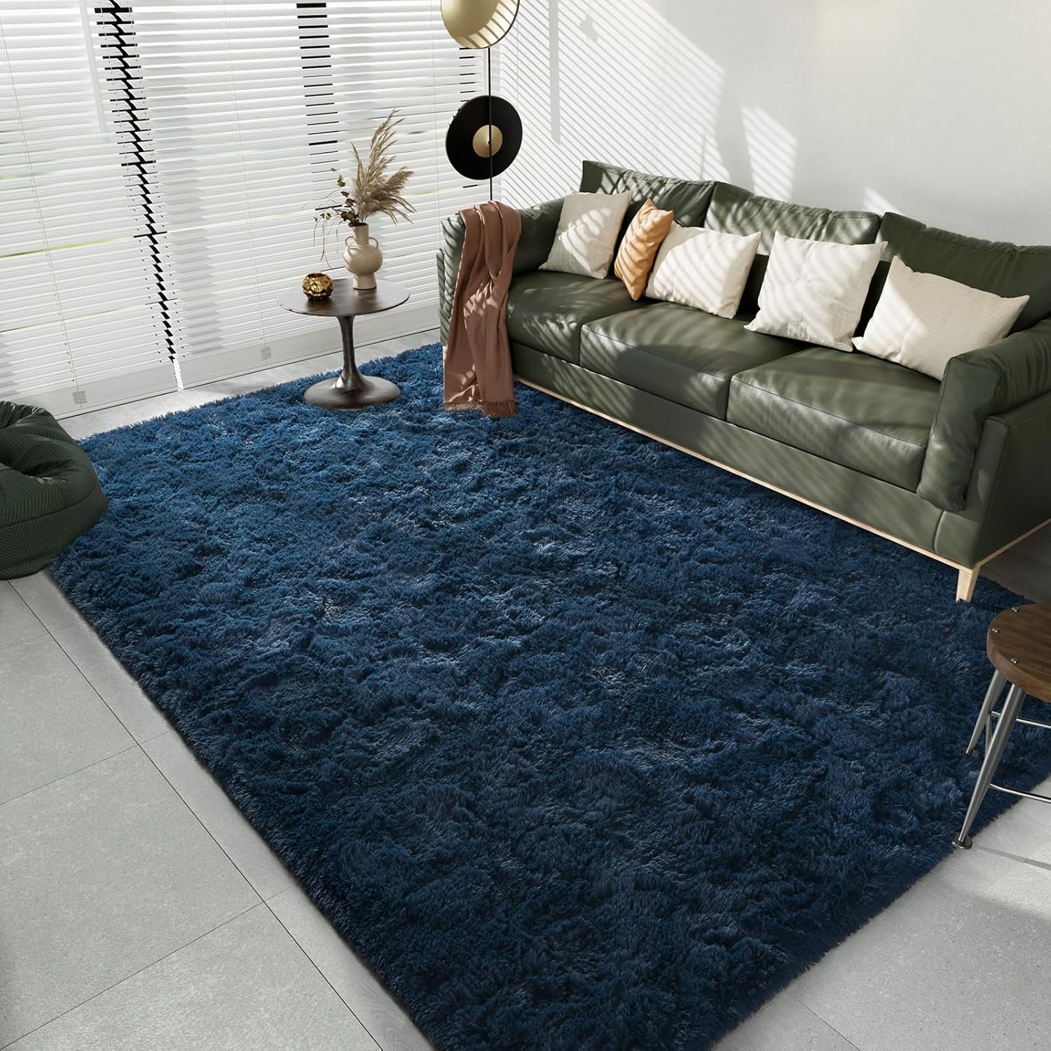 LOCHAS Alfombras de interior ultra suaves y modernas, peludas, para sala de estar, para decoración del hogar, del dormitorio del bebé, 8×10 pies,