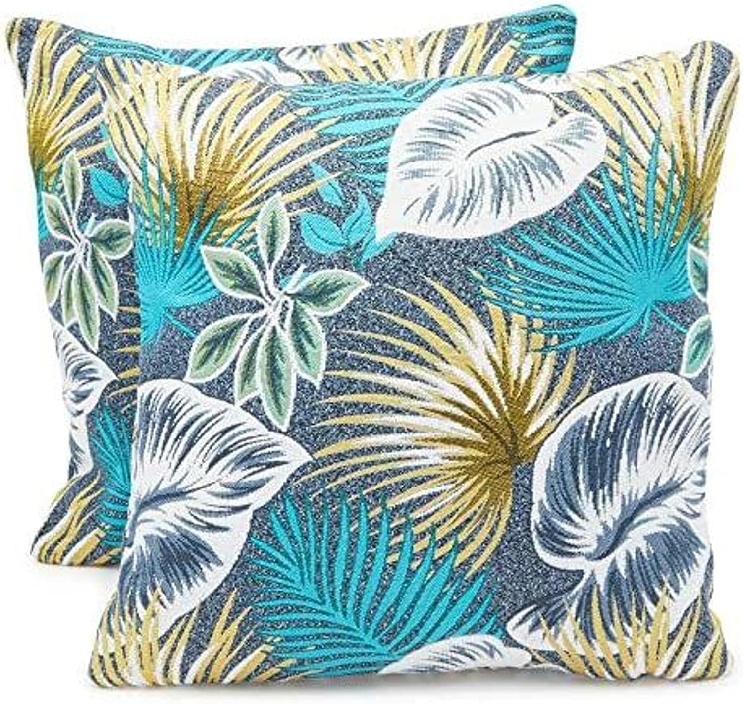 Okuna Outpost Fundas de almohada tropicales, decoración del hogar en la playa (17 x 17 pulgadas, 2 unidades)