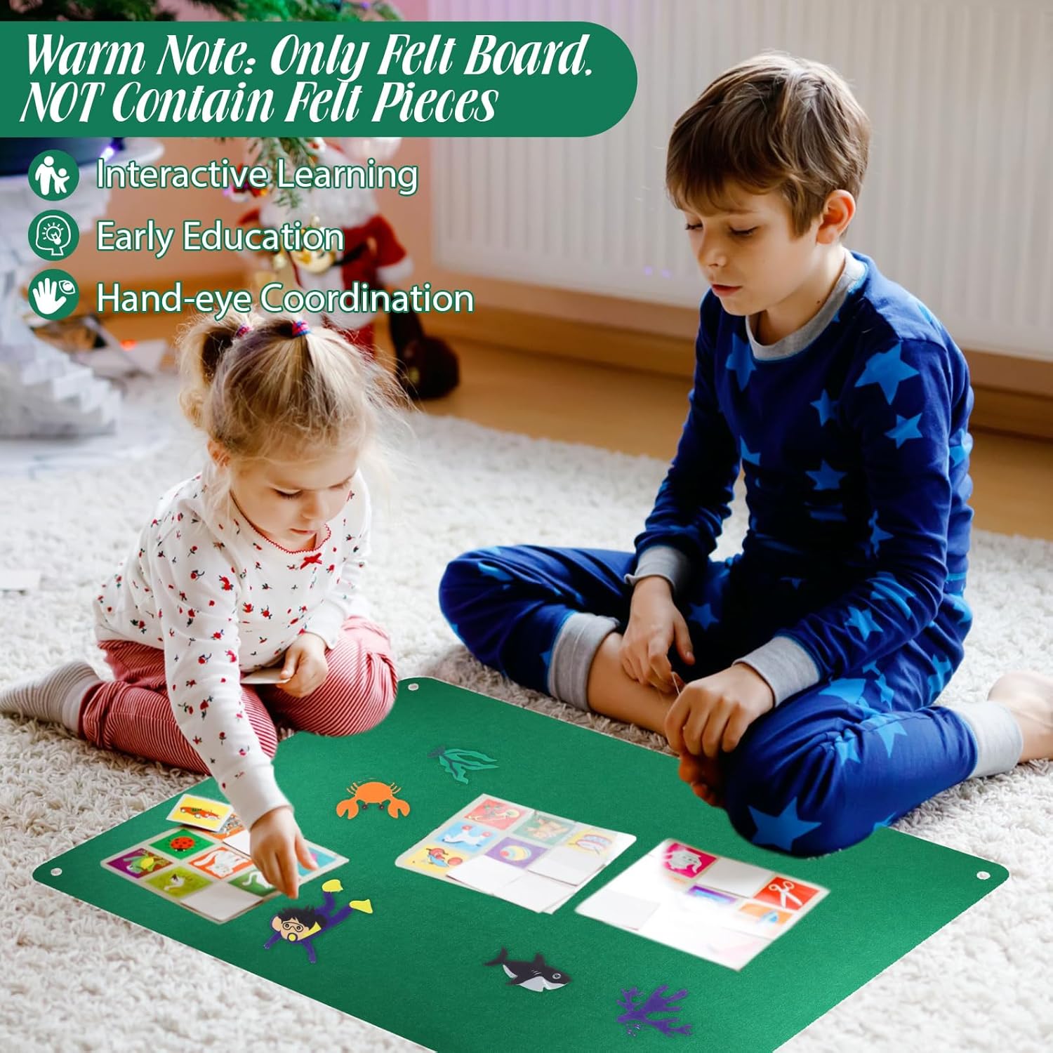 3 piezas de tablero de fieltro de 3.5 pies para preescolar, juguetes de fieltro, actividades de fieltro, kits de juego interactivo de aprendizaje