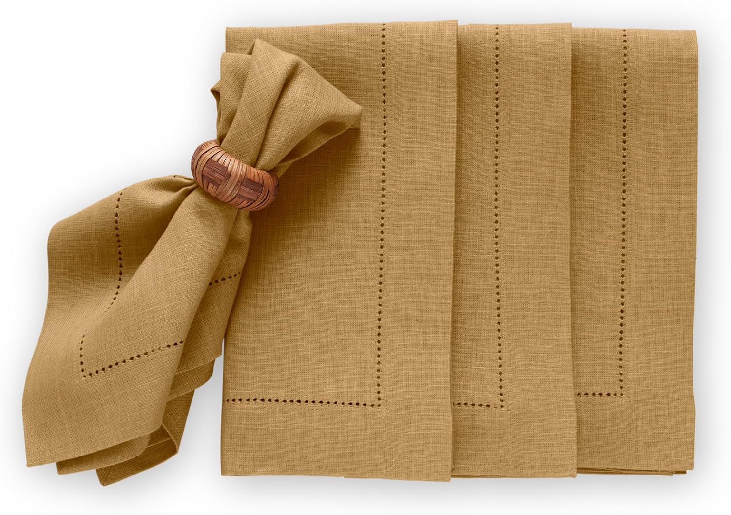 Solino Home Juego de 4 servilletas de lino 100% puro con vainica de peso medio, 20 x 20 pulgadas, servilletas de tela lavable para primavera, día