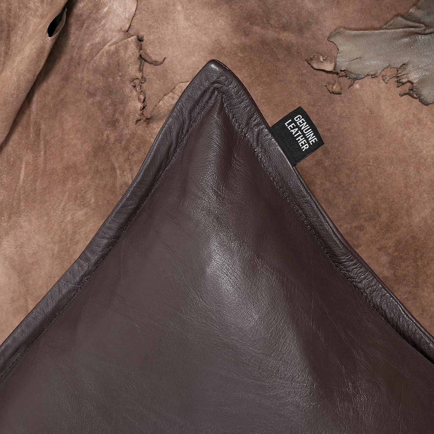 Funda de almohada de piel de cordero  Funda decorativa para cojín de sofá  Fundas para sala de estar y dormitorio, 16 x 16 pulgadas  Rover Brown