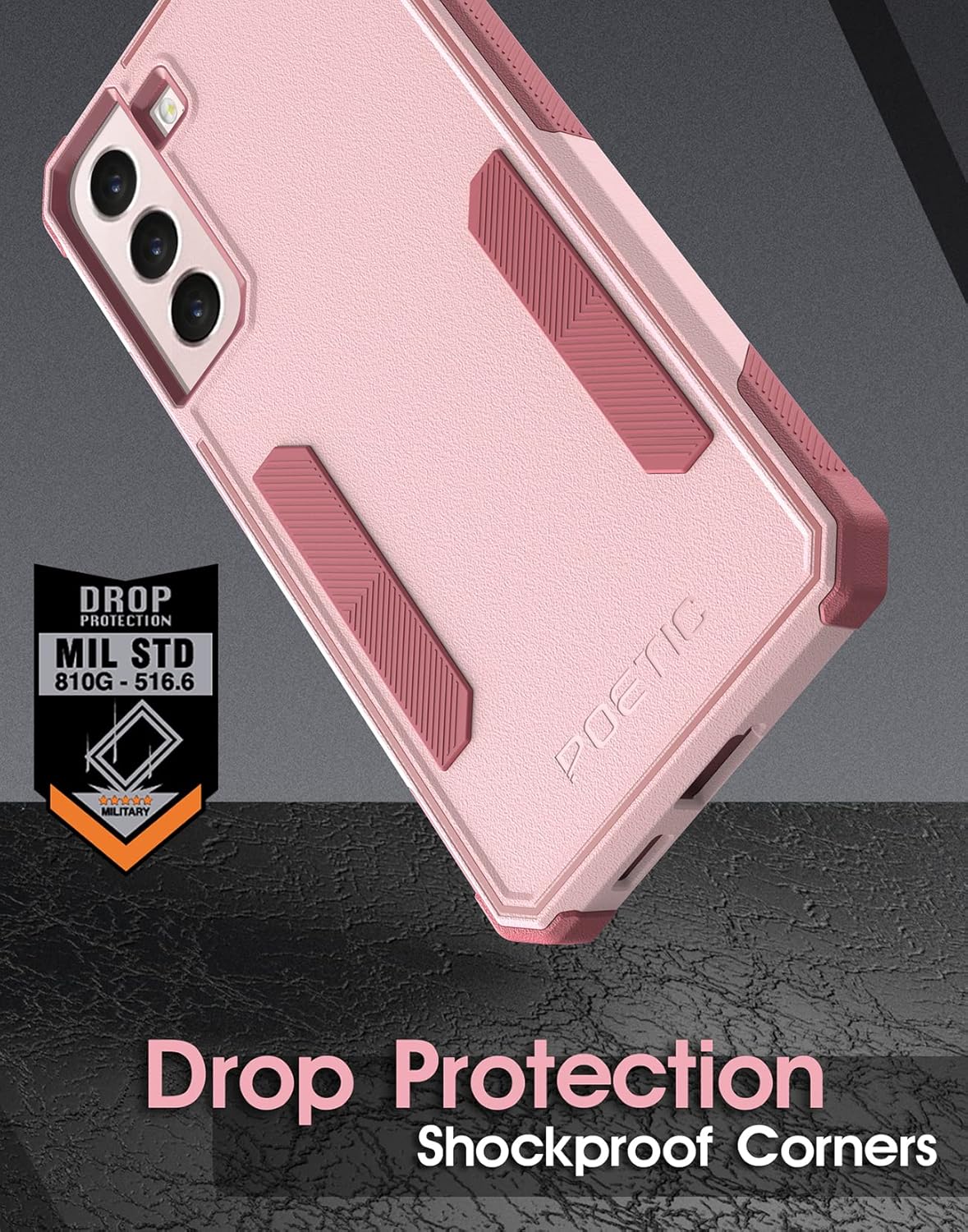 Poetic Neon Series Funda diseñada para Samsung Galaxy S22 Plus 5G de 6.6 pulgadas, doble capa, resistente, resistente, ligera, delgada, a prueba de