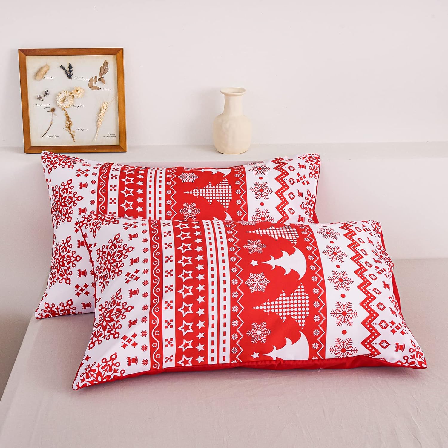 Shamdon Home Collection Funda de edredón de Navidad, juego de ropa de cama con impresión HD, funda de edredón de microfibra súper suave, regalo de