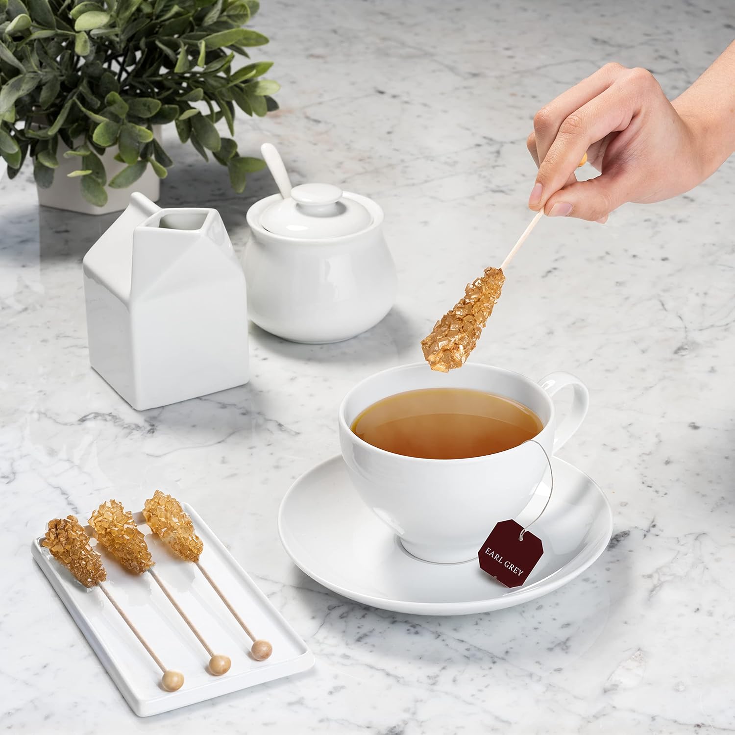 Candy Envy – Palitos de azúcar de café de oro de 18 quilates – Envueltos individualmente – Sabor original a azúcar