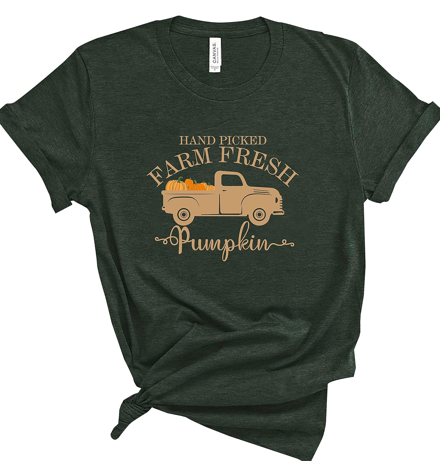 Hand-Picked Farm Fresh T-Shirts, Farming Clothes For Women And Men, Pumpkin T-Shirt, Pumpkin Farmer Shirts, Farm Truck Shirt, Pumpkin Patch Casual
