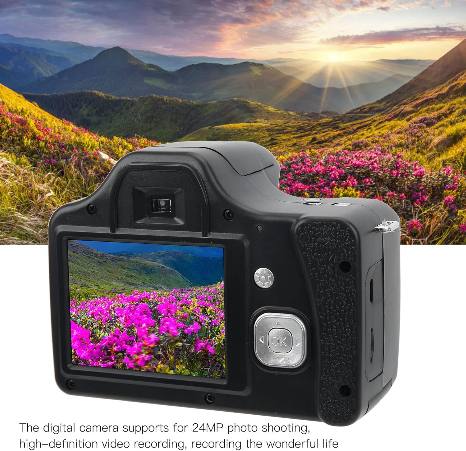Juguete de cámara digital de 3 pulgadas para niños principiantes, cámara de vlogging compatible con tarjeta de memoria de 32 GB (no incluida),