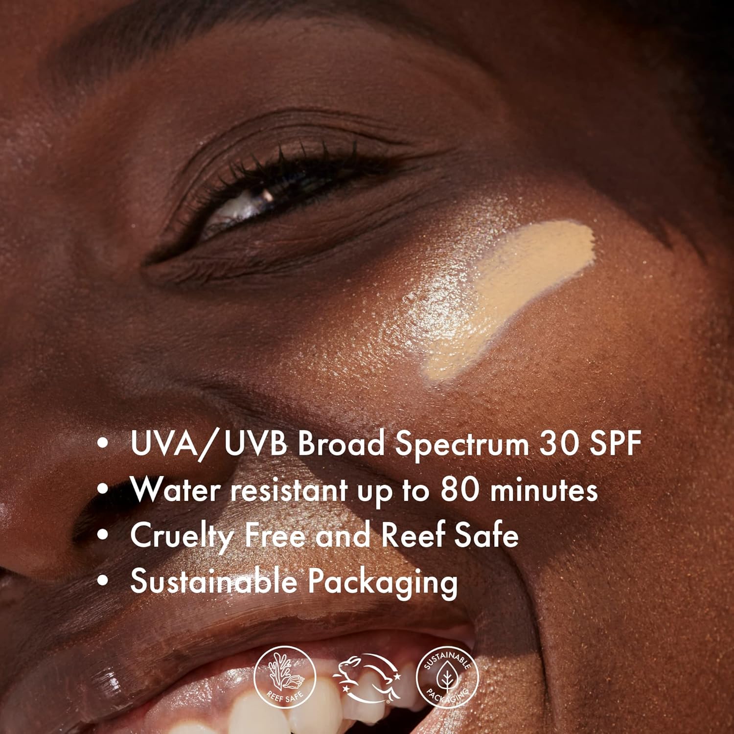 Unsun Protector solar facial con tinte mineral con SPF 30 de amplio espectro, loción resistente al agua, imprimación y corrector de color, 1.7 onzas