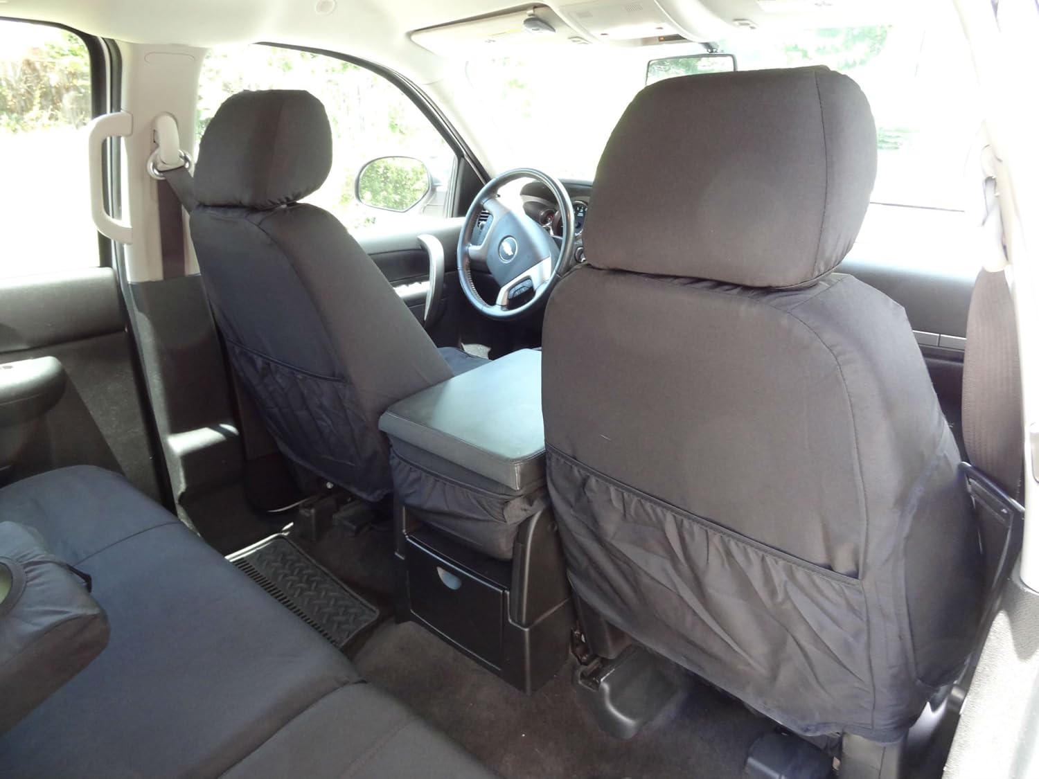 Durafit Covers, fundas para auto, compatible con 2010-2013 Chevy Silverado & GMC Sierra, para asientos delanteros, a prueba de agua, pude elegir