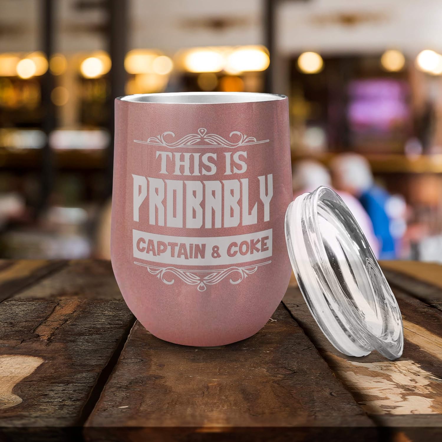 This Is Probably Captain & Coke – Vaso aislado de doble pared con tapa a prueba de salpicaduras, regalo divertido para alguien que ama beber regalos