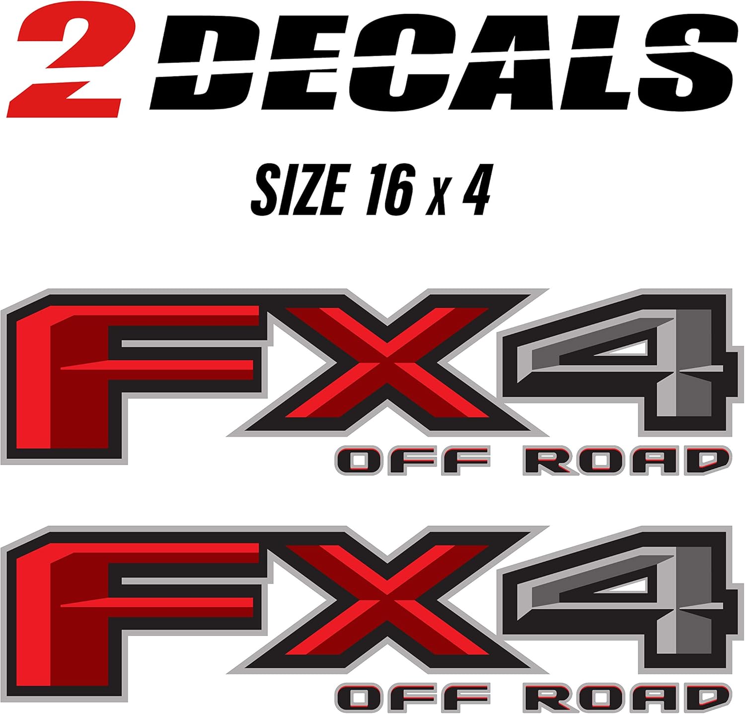 FX4 – Calcomanía de repuesto para bandera negra de Estados Unidos, emblema de cabecera F 150 para camión 4×4 Super Duty (FX4 Off Road calcomanía de