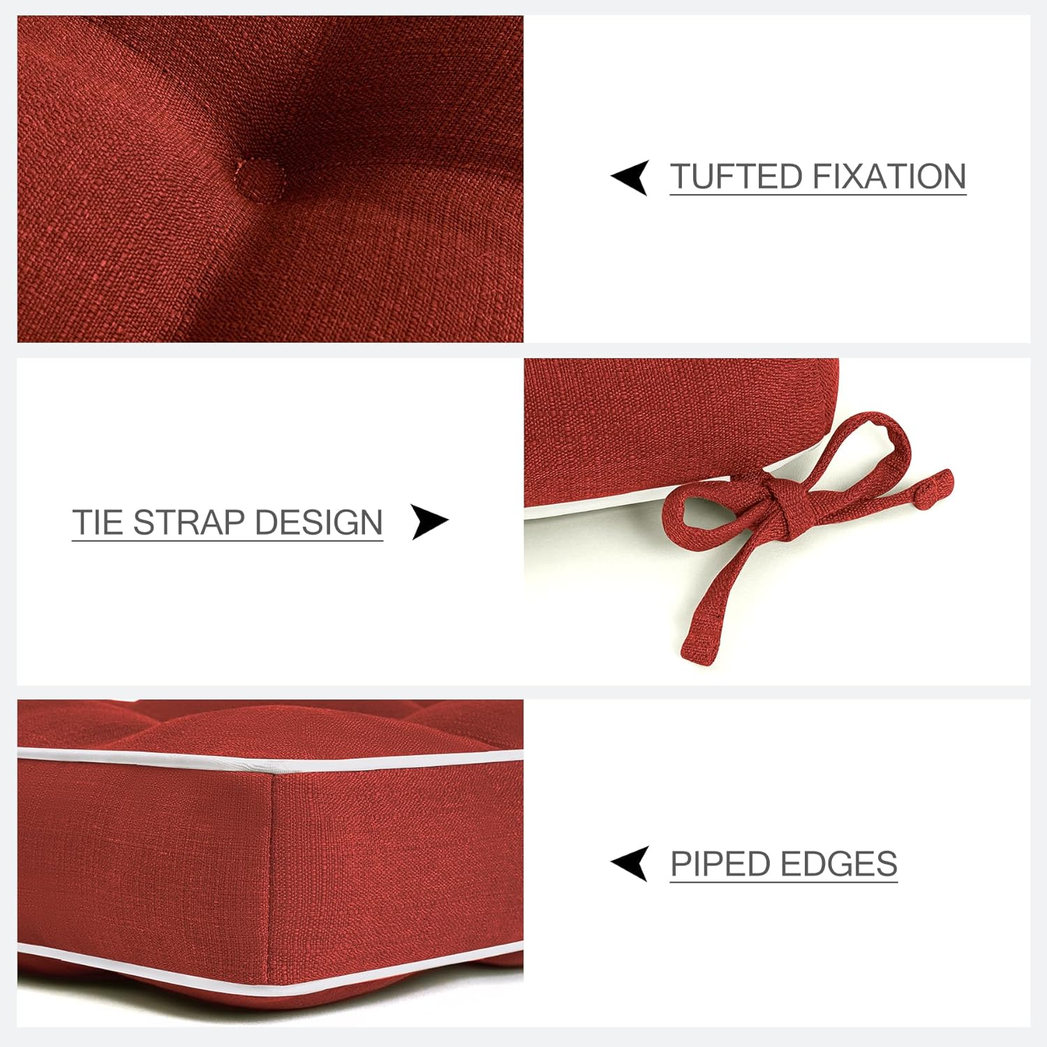 Favoyard Juego de cojines para mecedoras para interiores y exteriores, resistentes al agua, para muebles de patio, resistentes al color, 3 años,