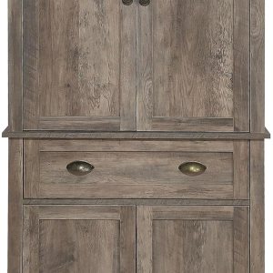 Karl home Armario de almacenamiento gris vintage con puertas y estantes, versátil armario de despensa de 4 puertas, ideal como gabinetes de cocina, Karl home Armario de almacenamiento gris vintage con puertas y estantes, versátil armario de despensa de 4 puertas, ideal como gabinetes de cocina,