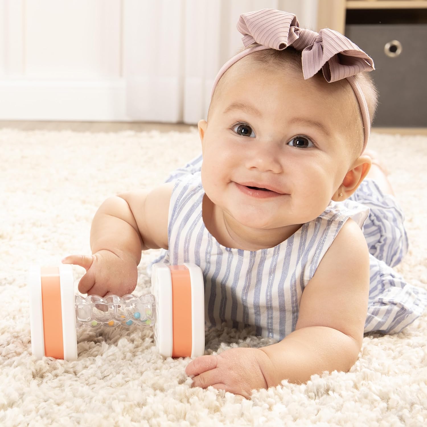 BEBE FUERTE – Mancuerna Twist & Shake de Robin Arzon, juguetes sensoriales bilingües para niños pequeños, juguetes de entrenamiento para bebés,