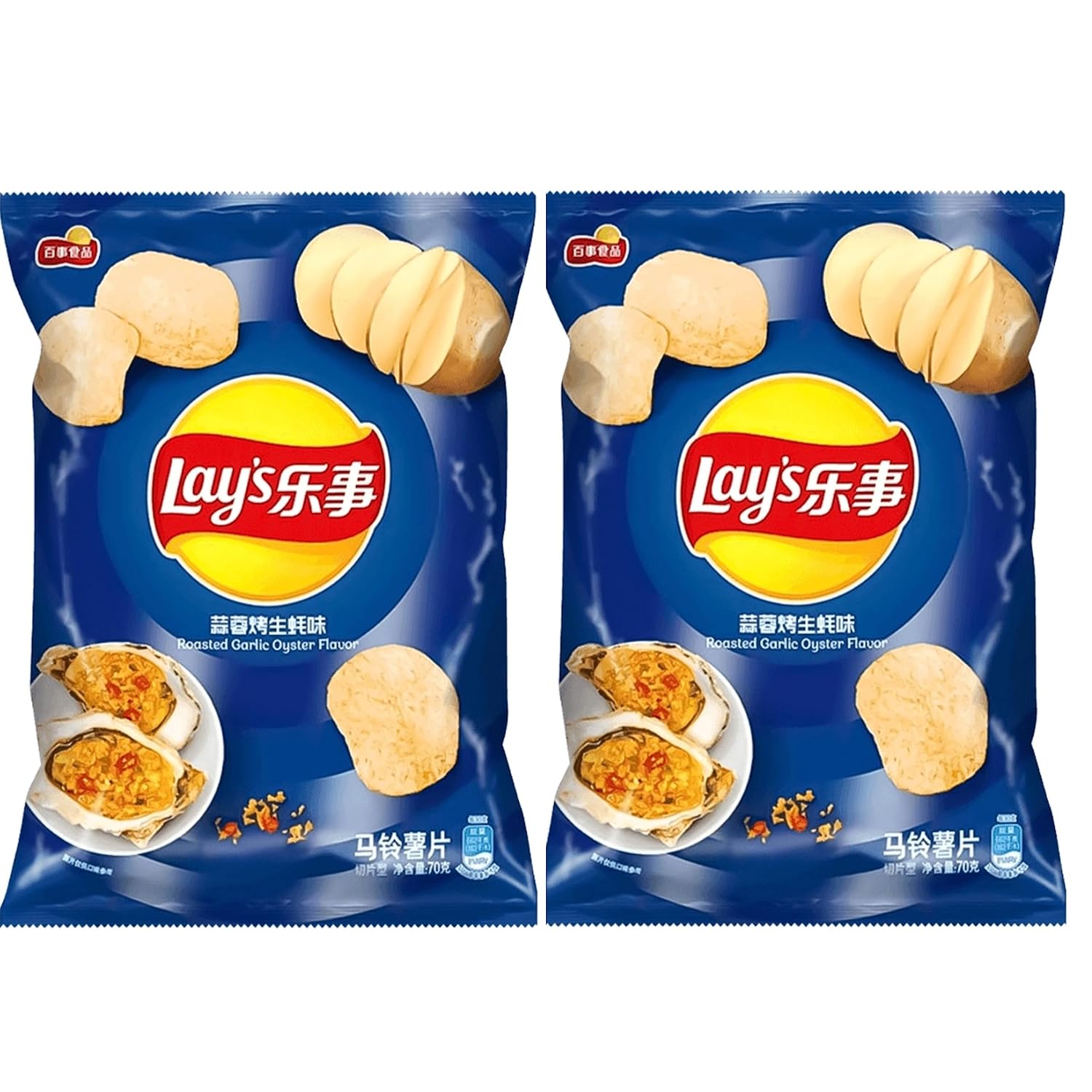 Lay’s Ajo Asado Sabor OYSTER (2Pack)(.2.65 oz)(Sabor exótico)