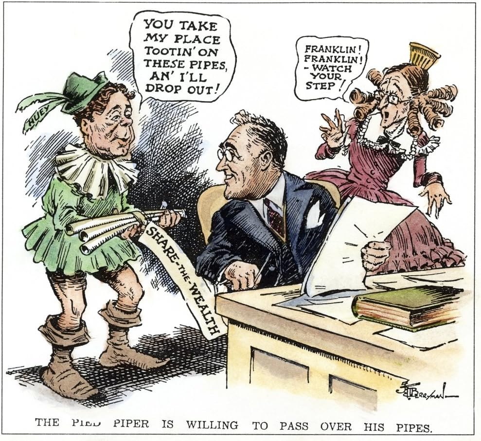 Caricatura Roosevelt 1934 Npresidente Franklin D Roosevelt Mostrando un poco de interés en la adopción de la parte de la riqueza (IE empapar a los