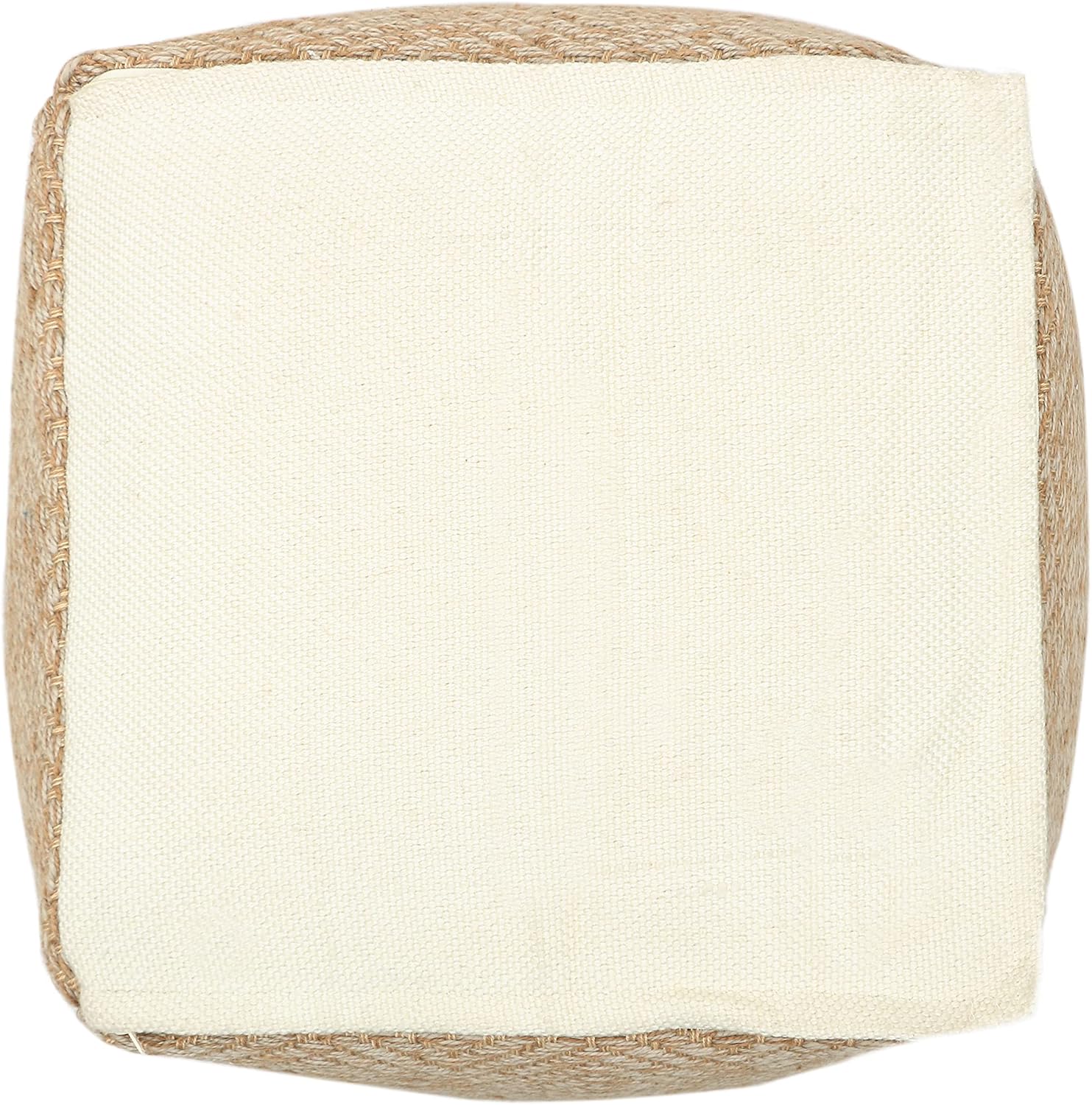 Puf otomano tejido a mano para interiores y exteriores, reposapiés, cubierta de cremallera con relleno, silla de piso impresa, para sala de estar,