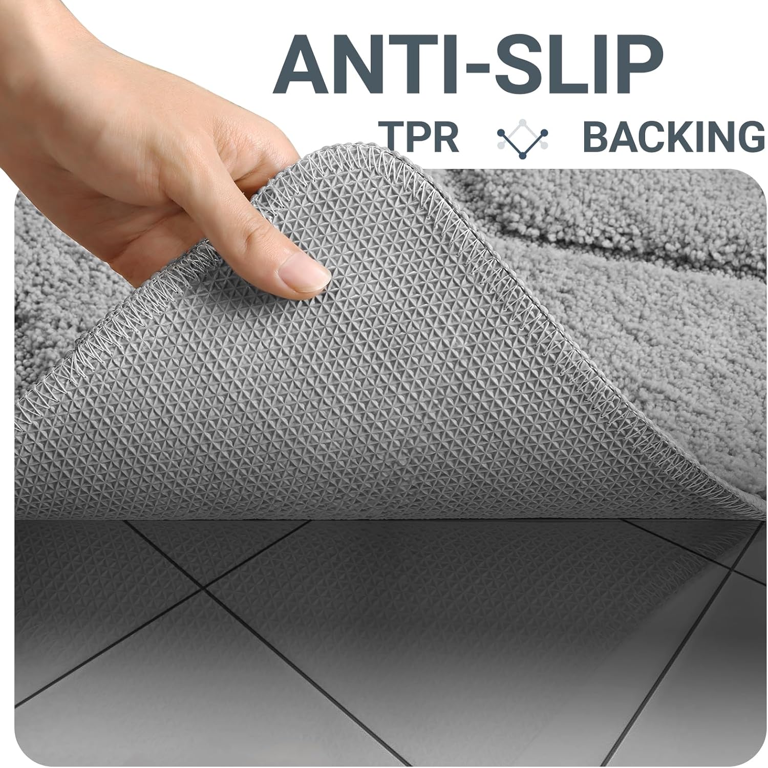 Alfombras de baño para baño, antideslizantes, ultra suaves, gruesas, para bañera, absorbente, para el suelo, de secado rápido, lavable a máquina, de