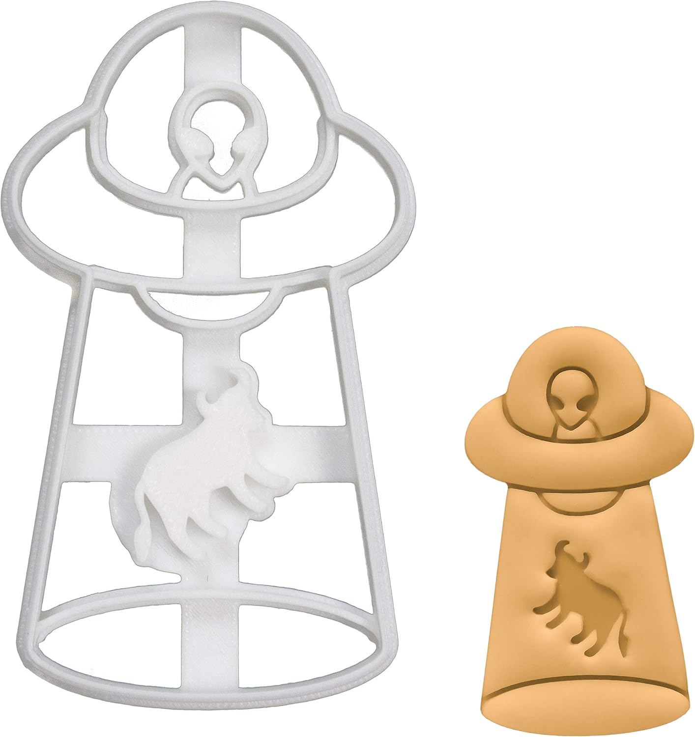 Cortador de galletas UFO Cow Abduction, 1 pieza – Bakerlogy