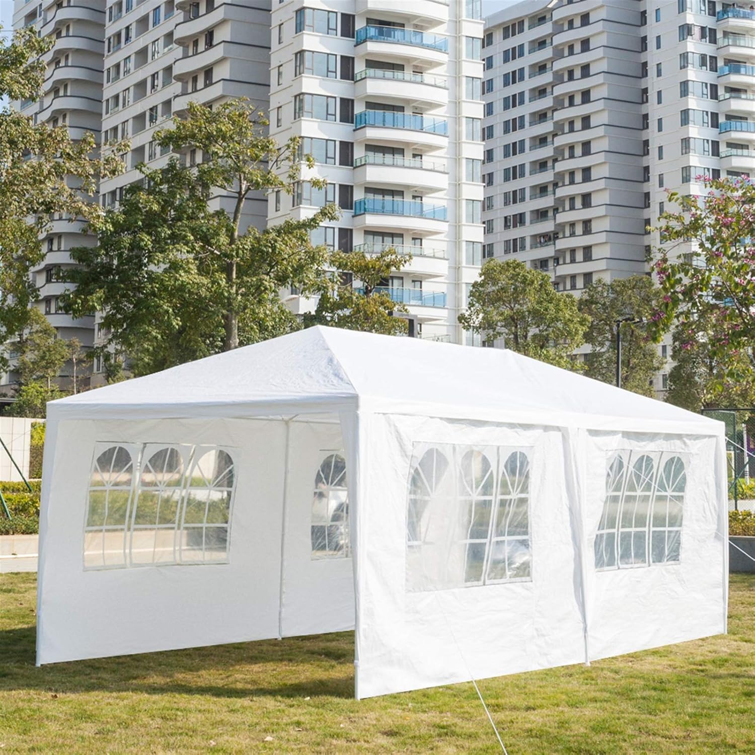 Tienda de campaña resistente de 10 x 20 pies, tela de polietileno impermeable duradera, tienda de campaña para fiestas de patio al aire libre,