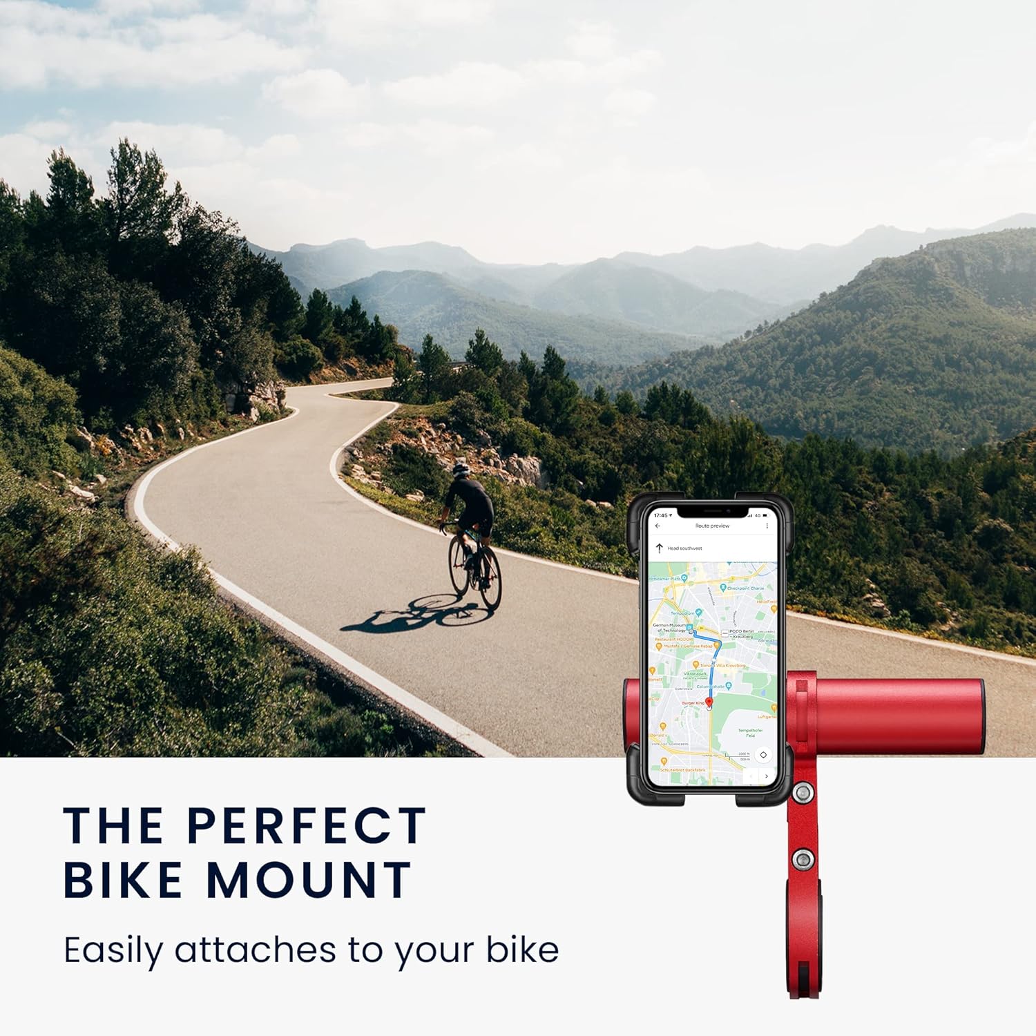 kwmobile Extensor de manillar de bicicleta  Barra de montaje de extensión para manillar de bicicleta de montaña o bicicletas eléctricas  Tamaño