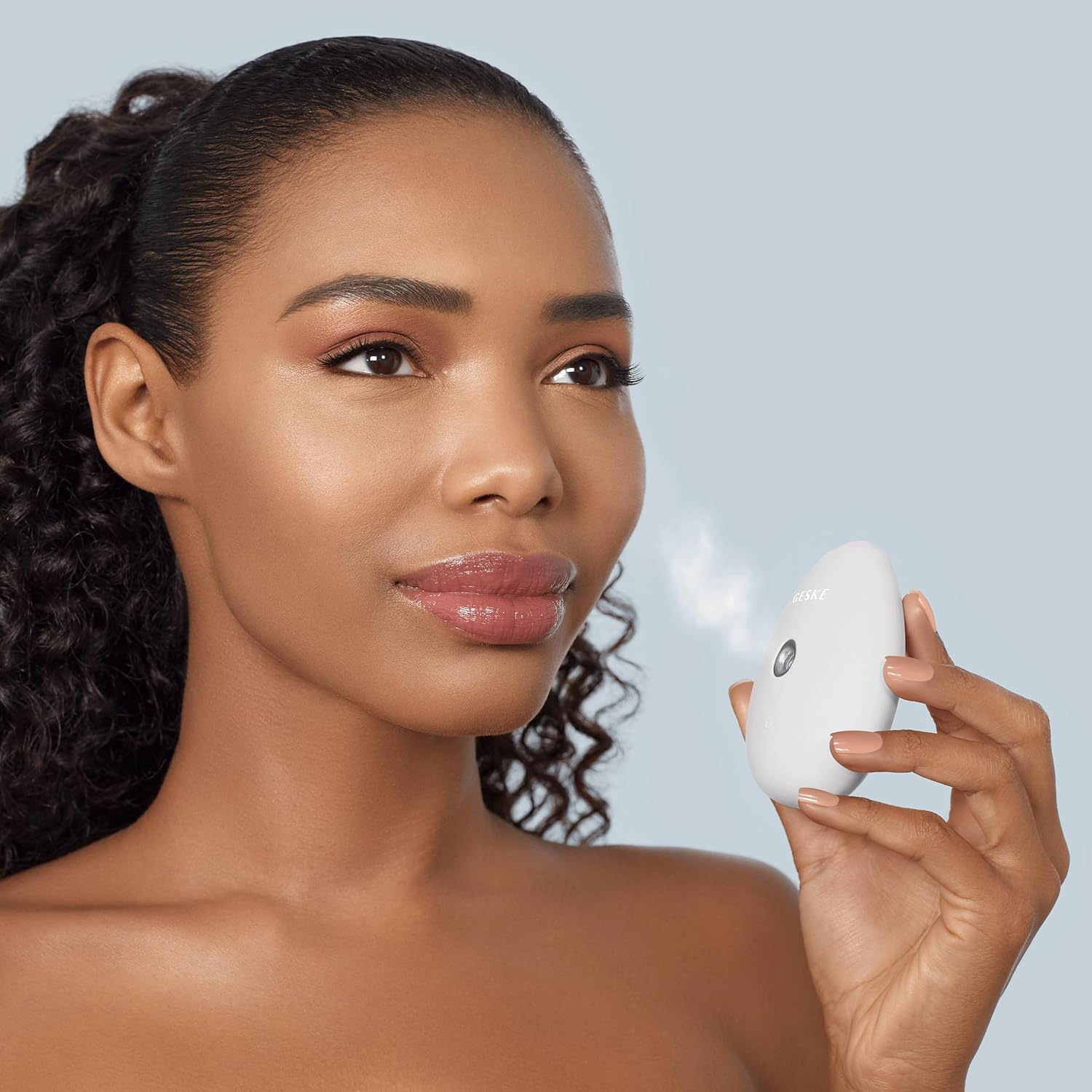 GESKE SmartAppGuided – Refrescante de hidratación facial  4 en 1  Atomizador de agua  Máquina de pulverización hidratante  Rociador facial