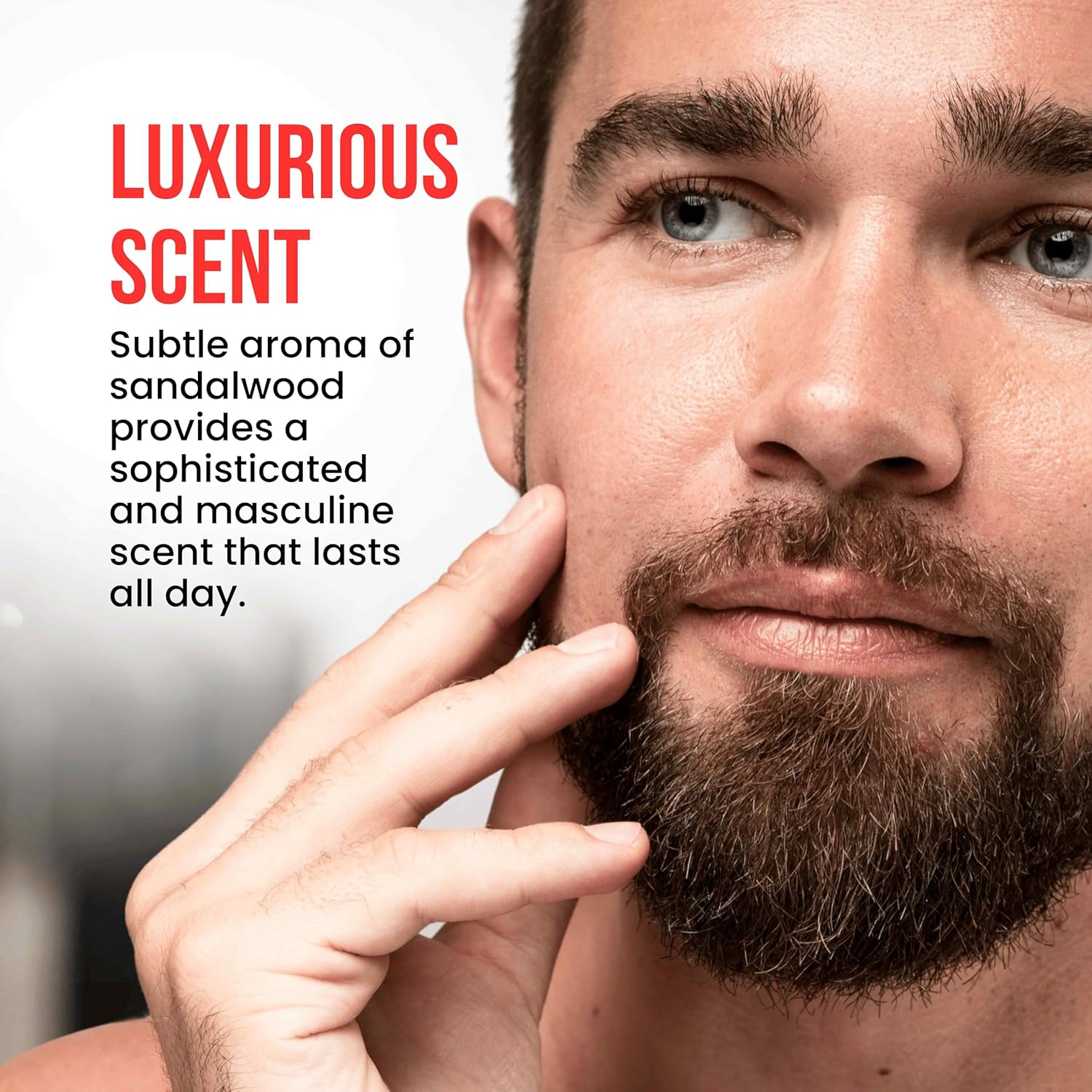 the shave factory Aceite para el cuidado de barba y bigote con sándalo, producto para peluqueros profesionales y entusiastas del afeitado y aseo