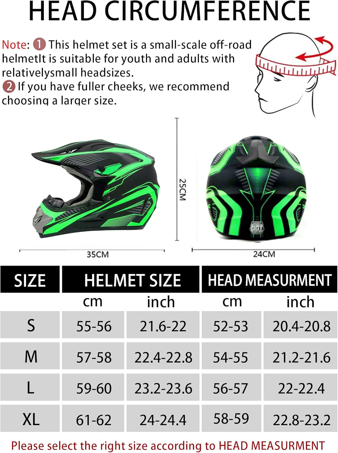 Casco de motocross, casco de motocicleta ATV ATV para jóvenes y adultos, casco de bicicleta de montaña BMX de 4 ruedas para niños, certificado DOT,