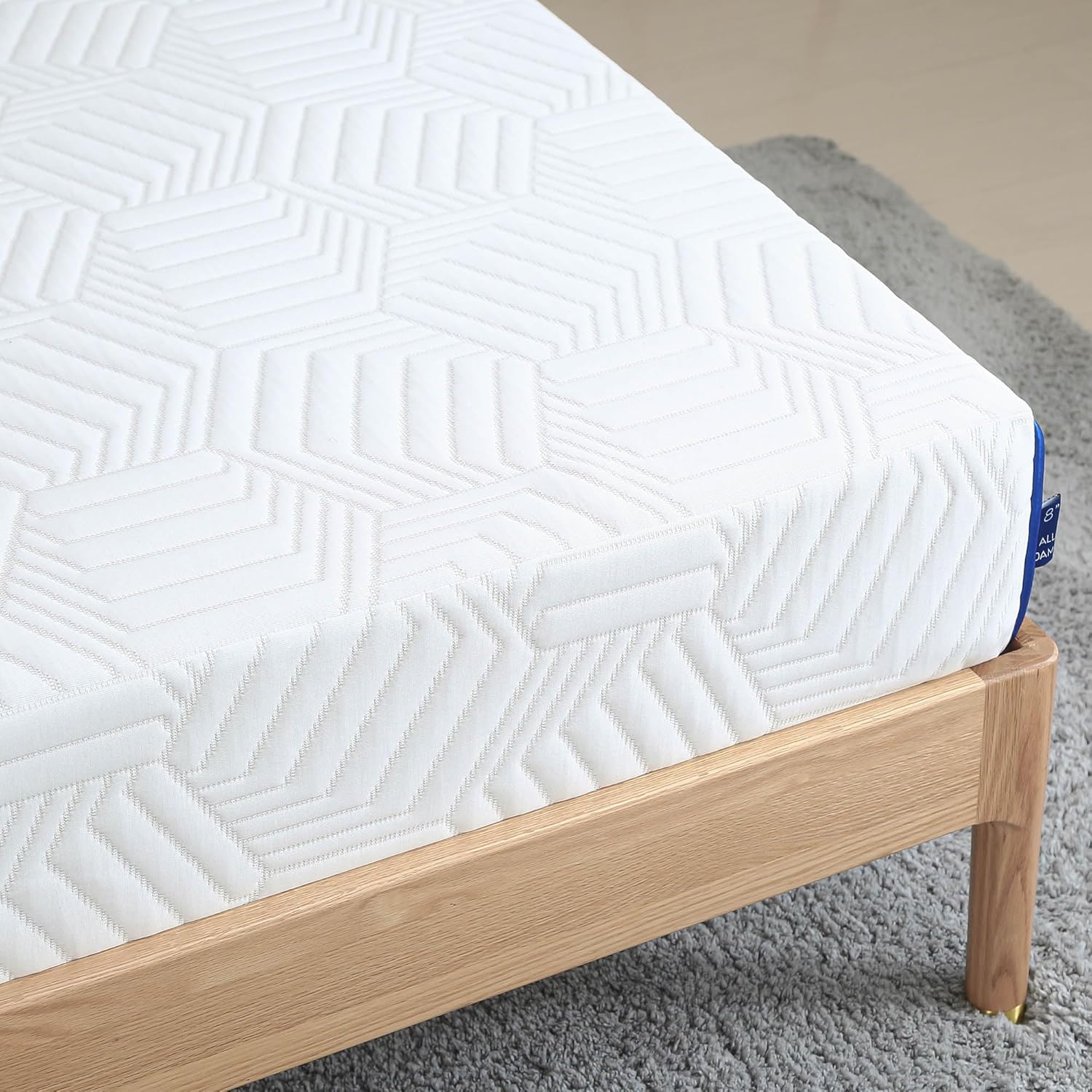 Colchón de espuma viscoelástica de gel de tamaño matrimonial, colchón de cama transpirable blanco de 81012 pulgadas para enfriar el sueño y aliviar