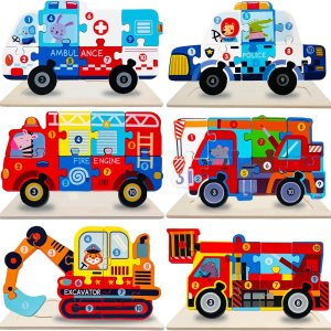 Rompecabezas de madera para niños de 3 a 5 años, juguetes Montessori para niños de 2 años, rompecabezas de madera para niños de 1 a 3 años, paquete Rompecabezas de madera para niños de 3 a 5 años, juguetes Montessori para niños de 2 años, rompecabezas de madera para niños de 1 a 3 años, paquete