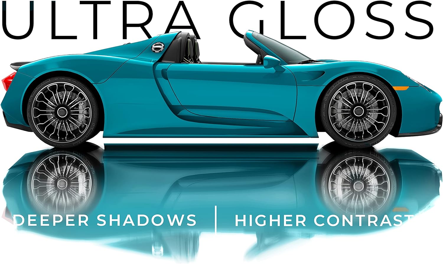 VViViD + Envoltura de vinilo ultra brillante de color azul Miami para automóvil (1.5 x 5 pies)