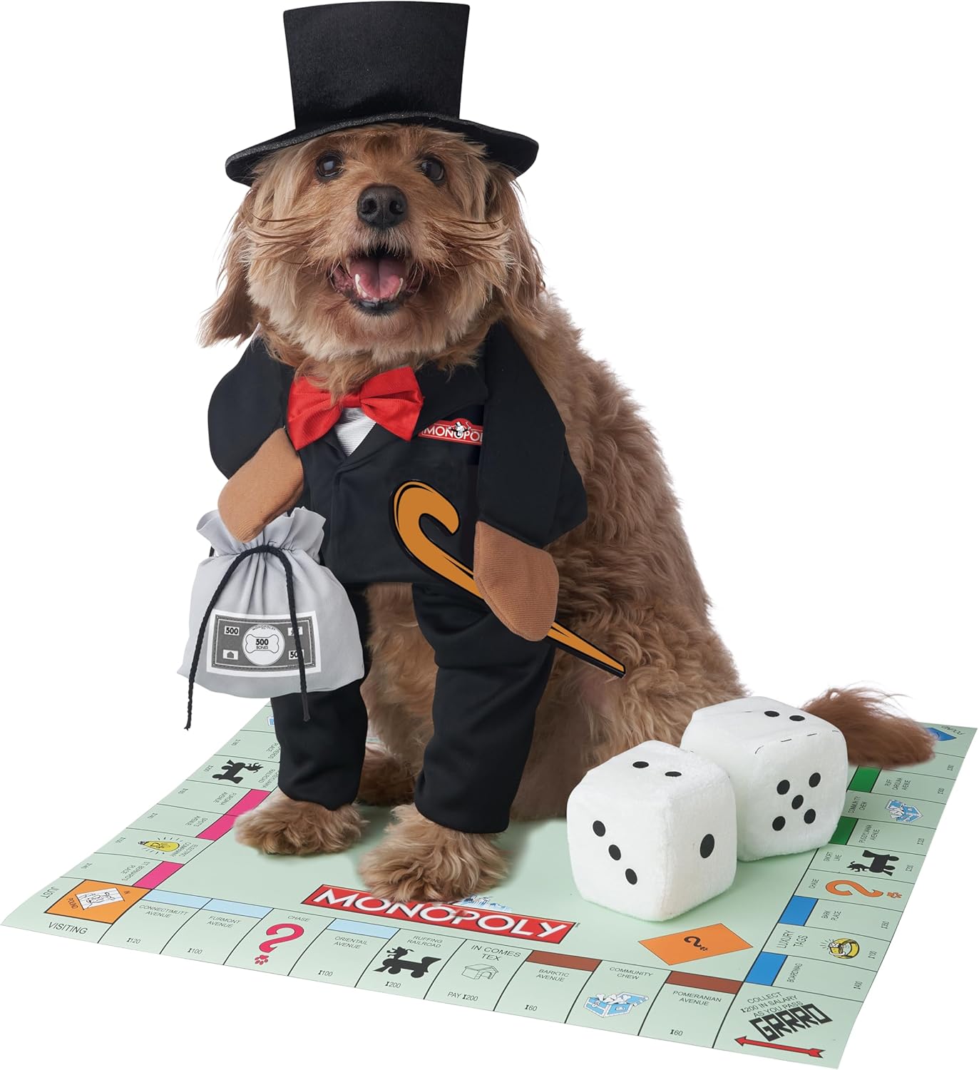 Mr. Monopoly – Disfraz de perro  Juego de mesa para mascotas, talla M
