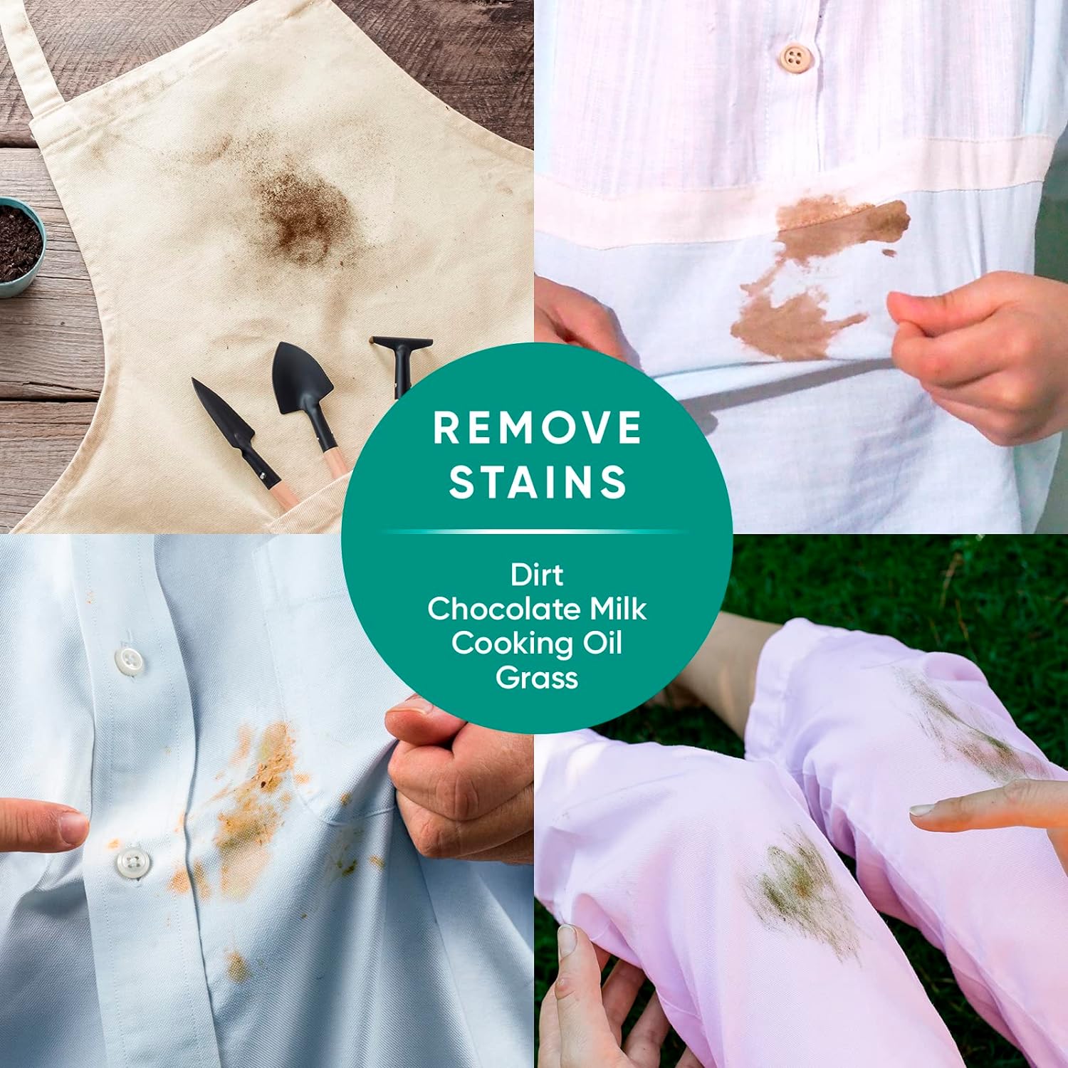 Cloralen – Detergente líquido quitamanchas para ropa – Potenciador de jabón para la ropa, con fórmula de vinagre que elimina manchas para ropa