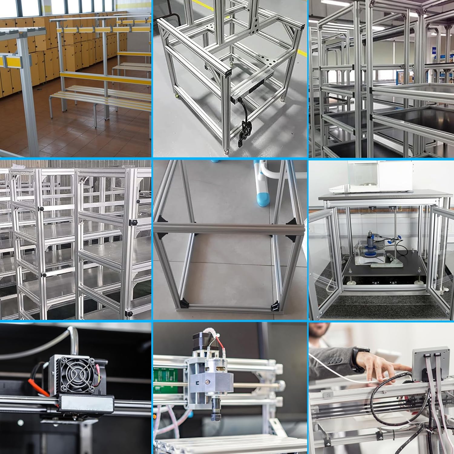 10 piezas de extrusión de aluminio con ranura en T de 15.7 pulgadas, riel lineal anodizado estándar europeo de 15.748 in para impresora 3D, CNC DIY,
