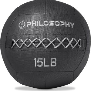 Philosophy Gym Bola medicinal con peso de carcasa suave con agarre antideslizante Philosophy Gym Bola medicinal con peso de carcasa suave con agarre antideslizante