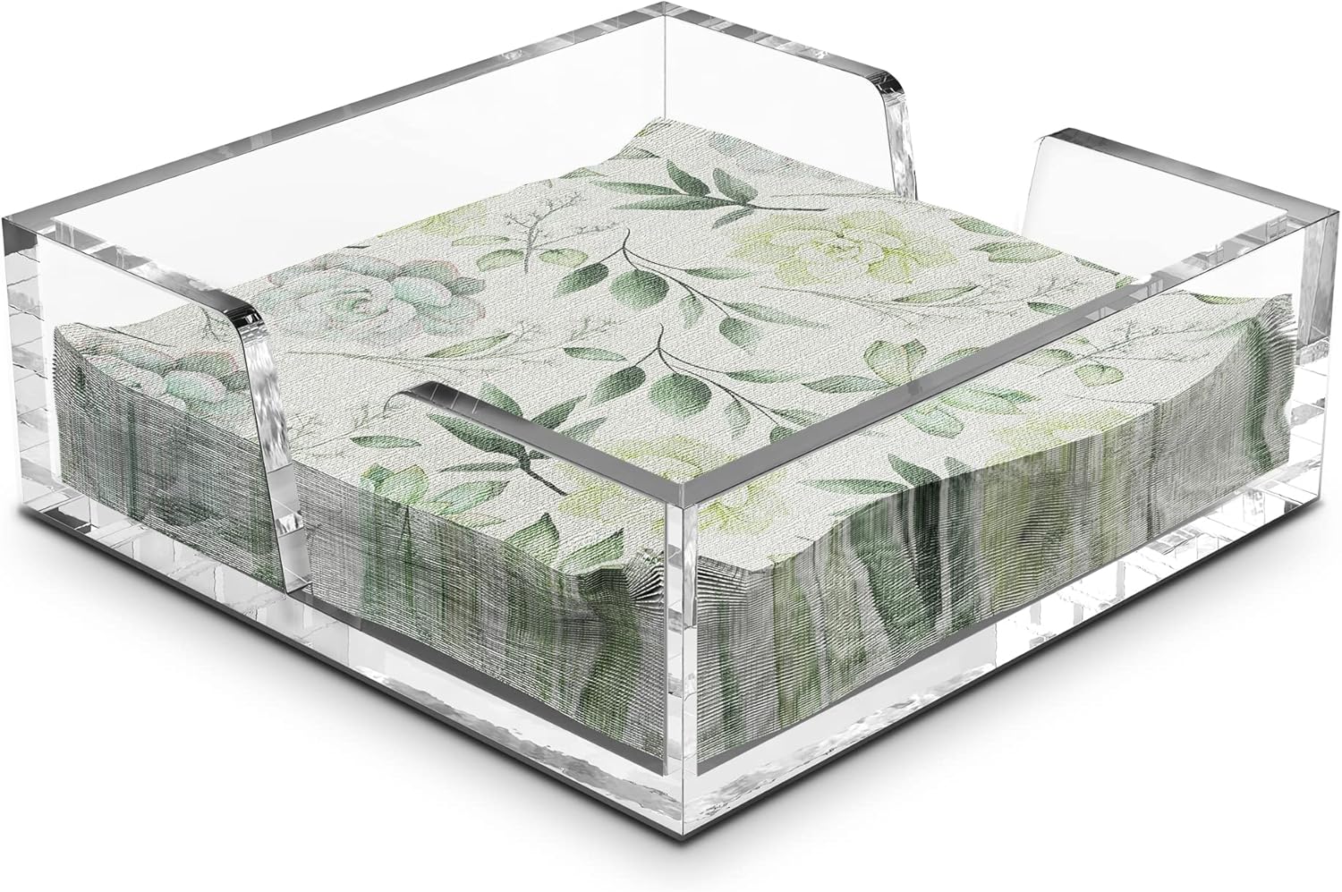 Servilletero acrílico para mesa, moderno dispensador de pañuelos, perfecto para eventos al aire libre, servilleta decorativa transparente de cóctel,