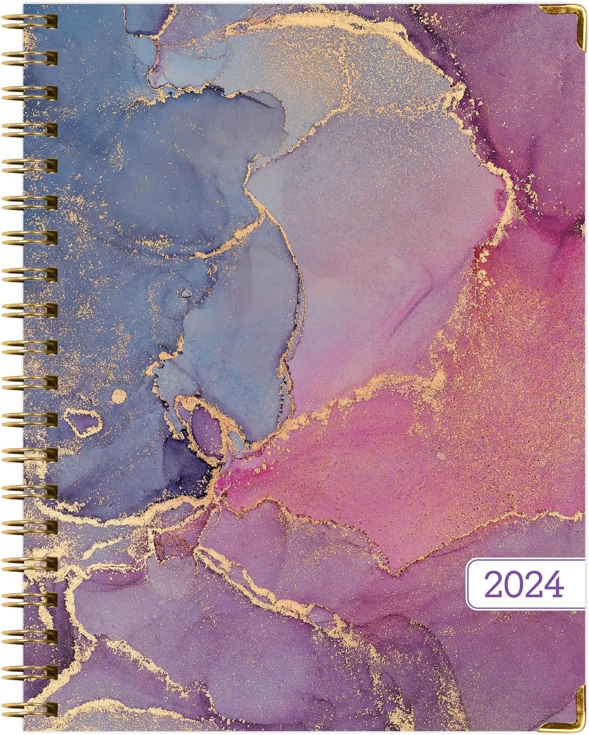 Agenda 2024 de tapa dura (noviembre de 2023 a diciembre de 2024) Agenda diaria, semanal, mensual y anual de 8.5 x 11 pulgadas. Marcador, carpeta de