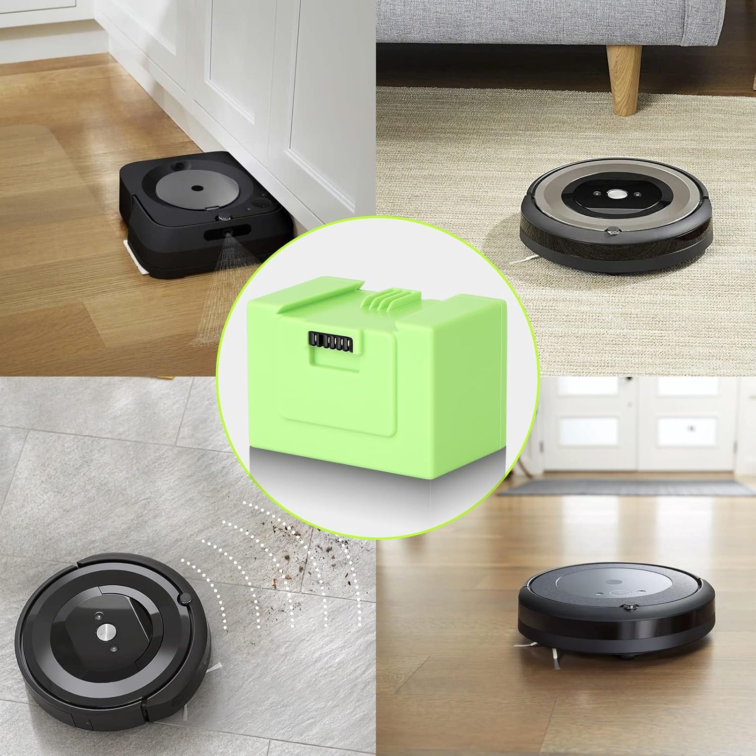 POWITEC Batería de 3500 mAh para iRobot Roomba I7 i7158 i7+ 7150 7550 i3 3150 i3+ 3550 i4 4150 i4+ 4552 i6 Batería de iones de litio de repuesto de