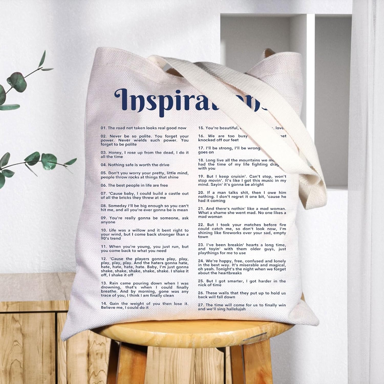 Singer Inspirations Álbum Tote Bag Cantante Concierto Tour Regalos Letras de canciones Bolsa de hombro Mercancía de cantante