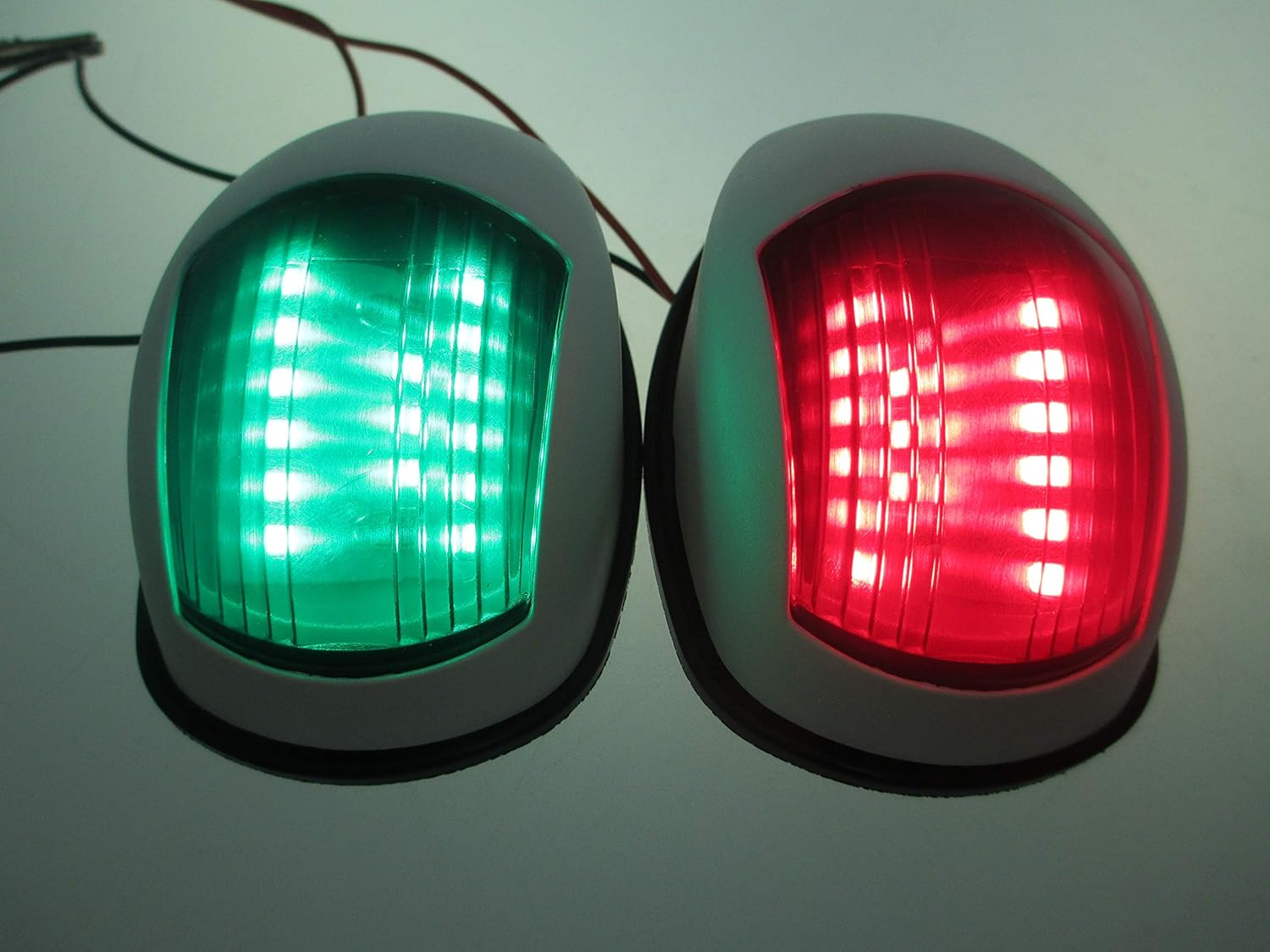 Pactrade Marine Barco Navegación LED Luz Verde Estribor Rojo Puerto Blanco PC IP66