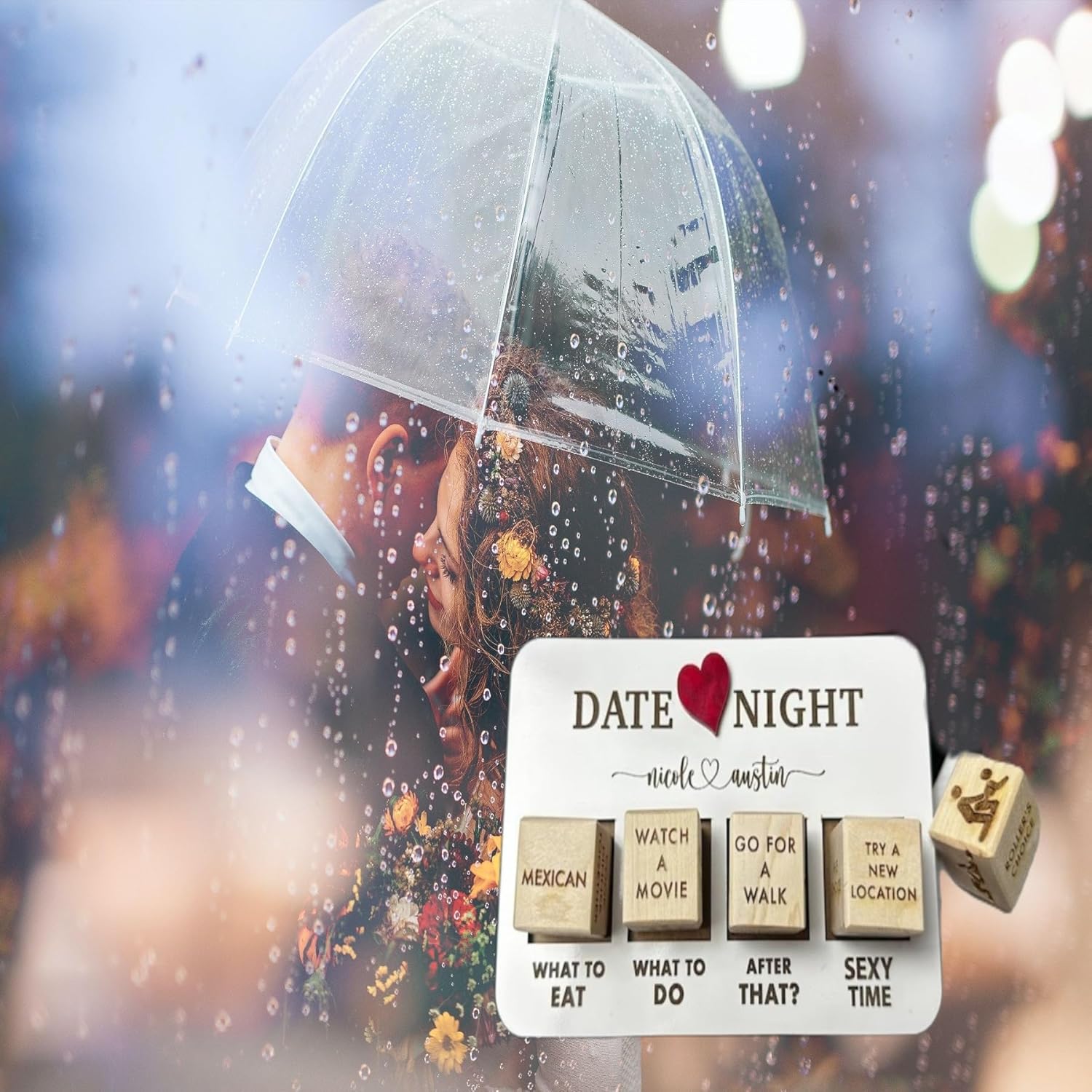 Dados de noche de cita, Juego de dados de ideas para citas nocturnas, Dados de noche de cita después de la edición oscura-Juego de cubo nocturno de
